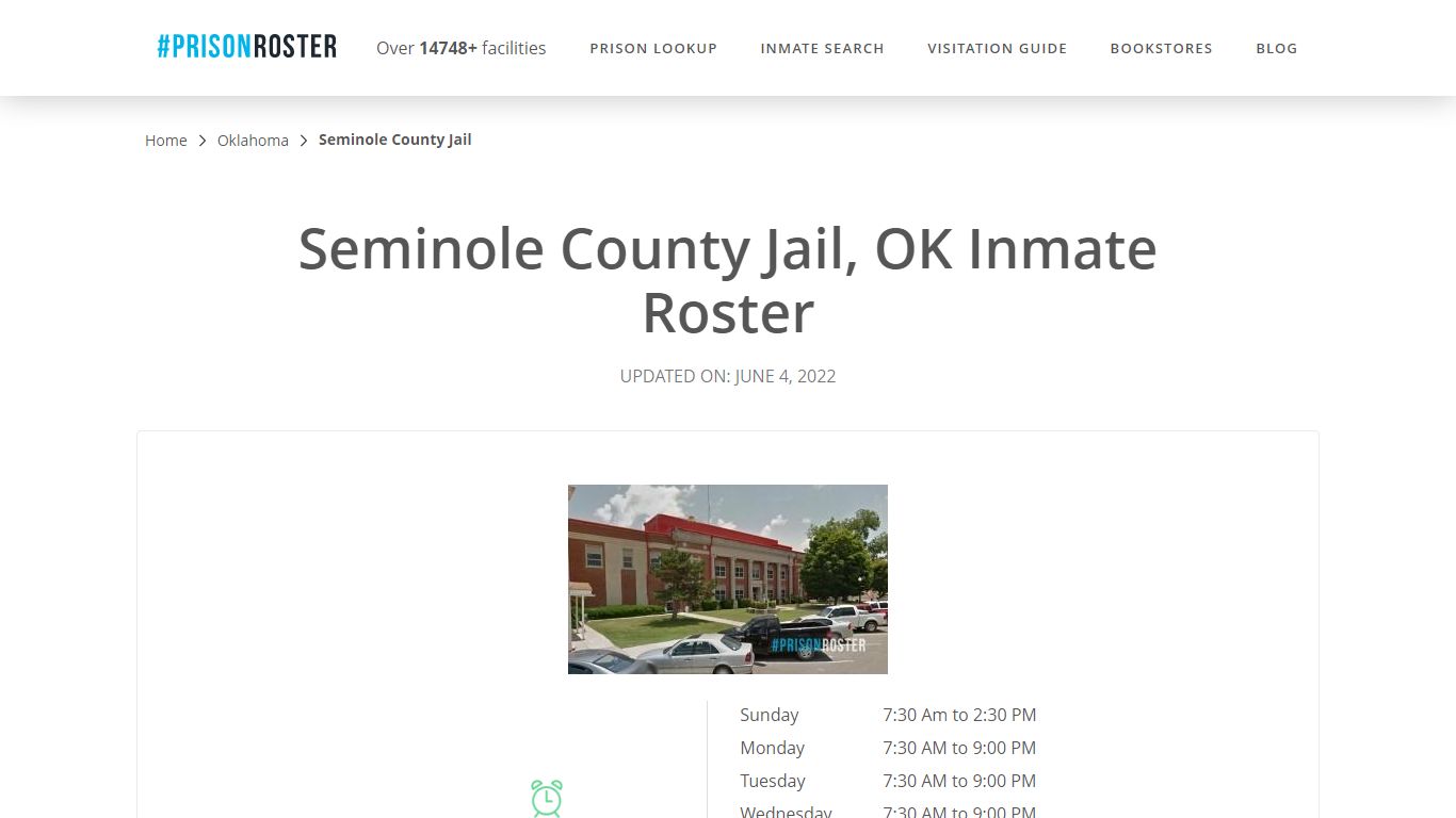 Seminole County Jail, OK Inmate Roster